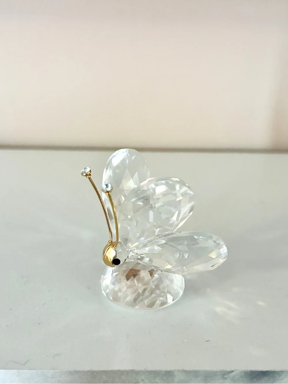 Swarovski Crystal Butterfly Figurine with Gold Mask - Picture 6 of 7